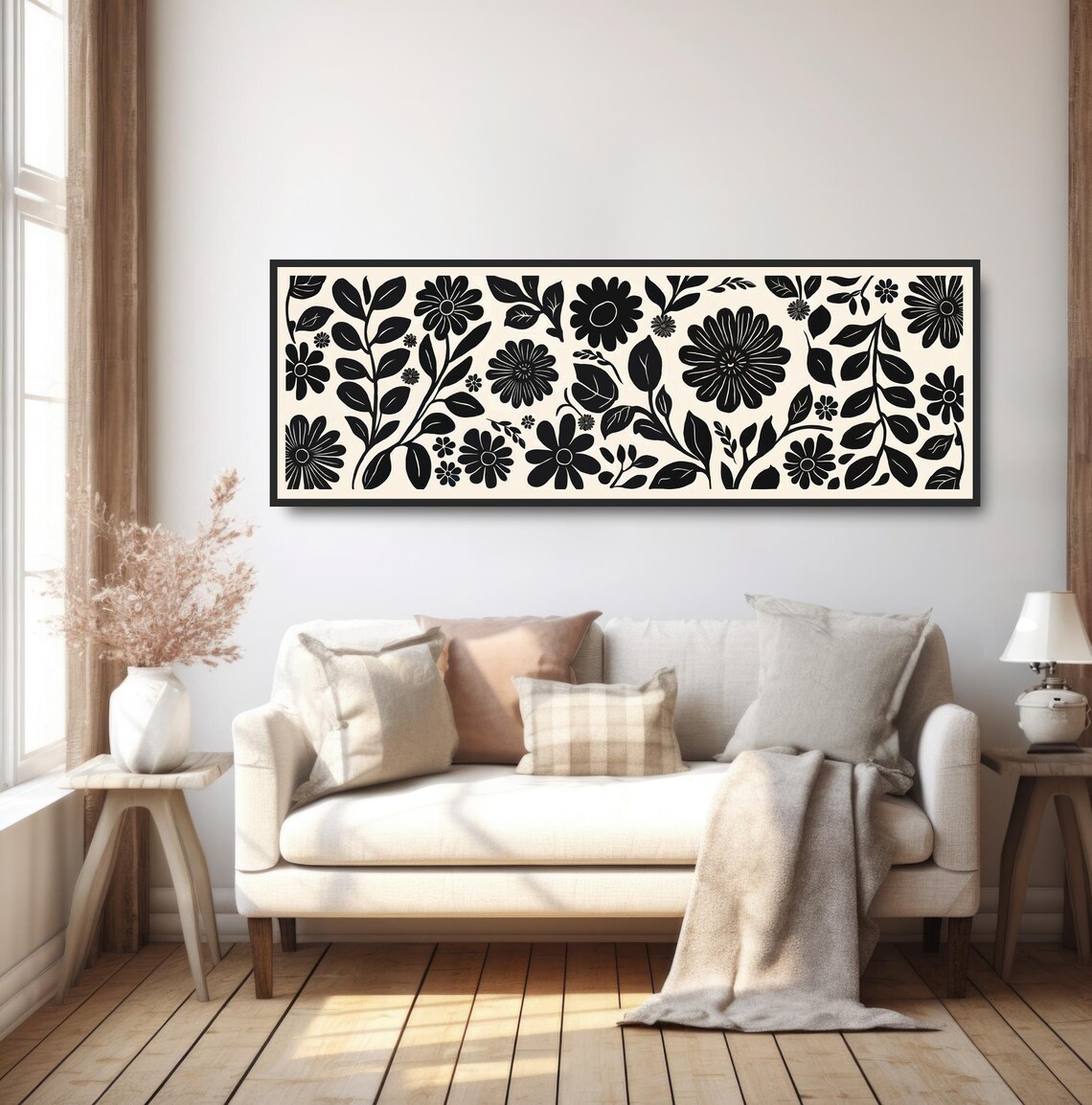 Black And White Abstract Botanical Art Print - Image 5
