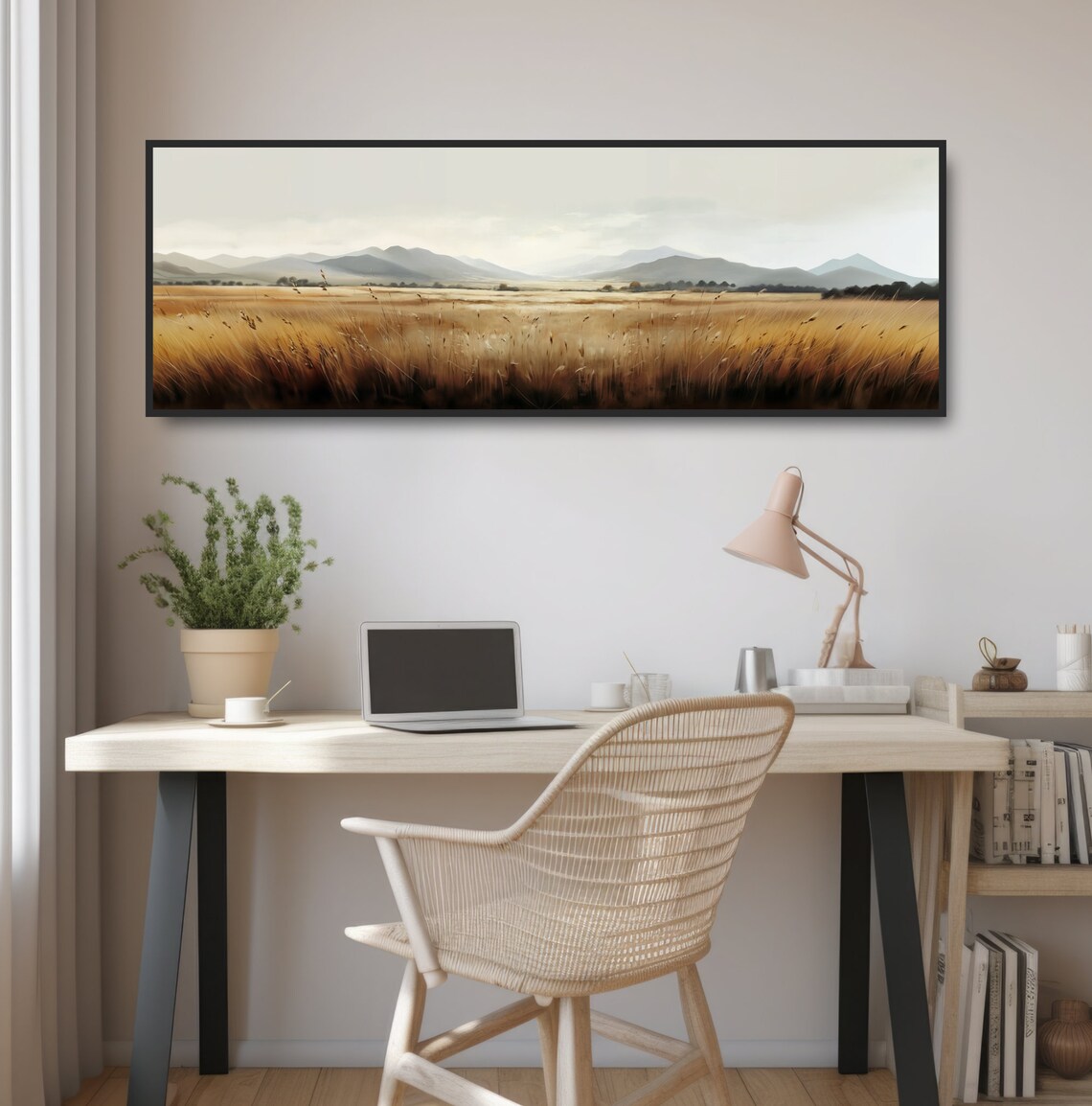 Tall Grass Mountain Meadow, Vintage Farmhouse Art Print - Image 2