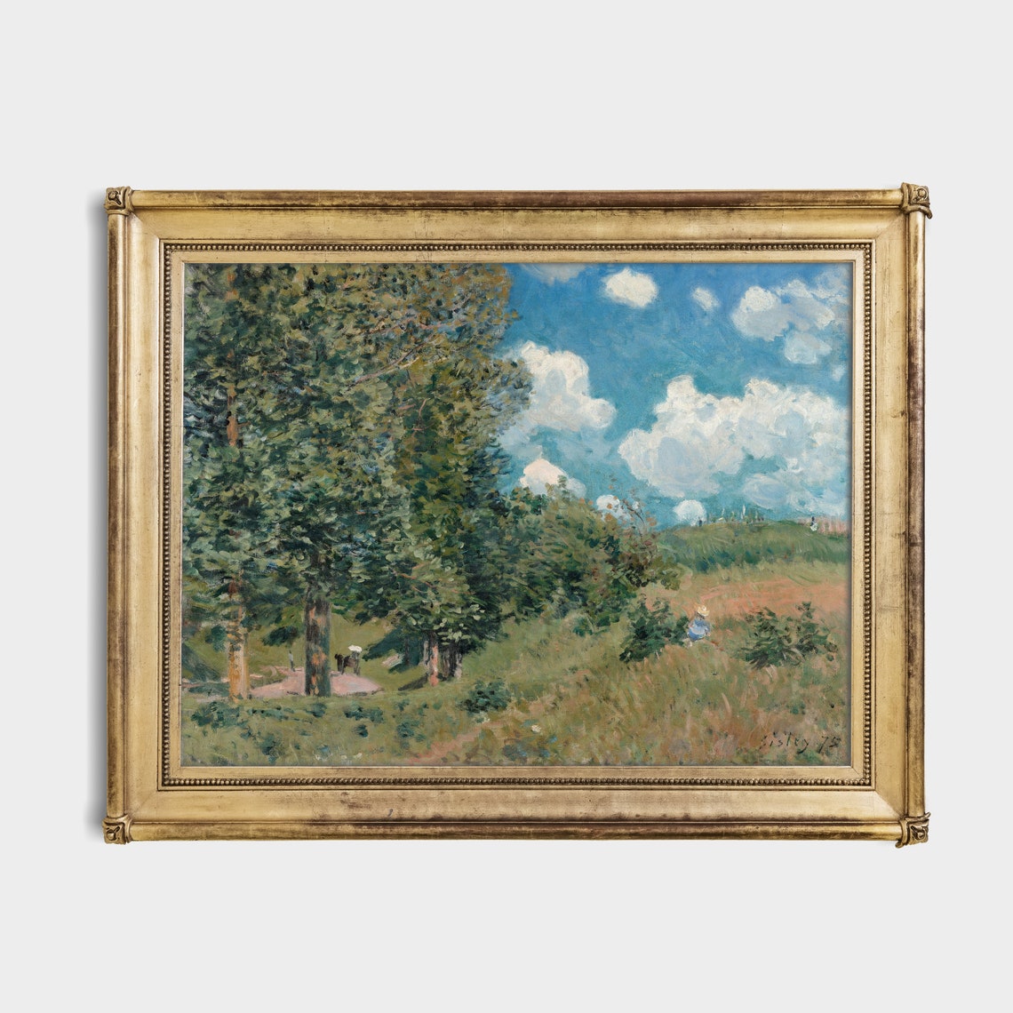 Alfred Sisley Green Trees Blue Sky Impressionist Meadow Poster - Image 2