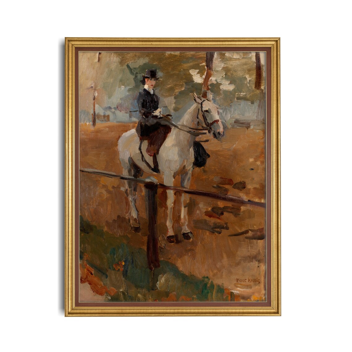 Vintage Horse Painting, Rustic Moody Art Print - Image 2
