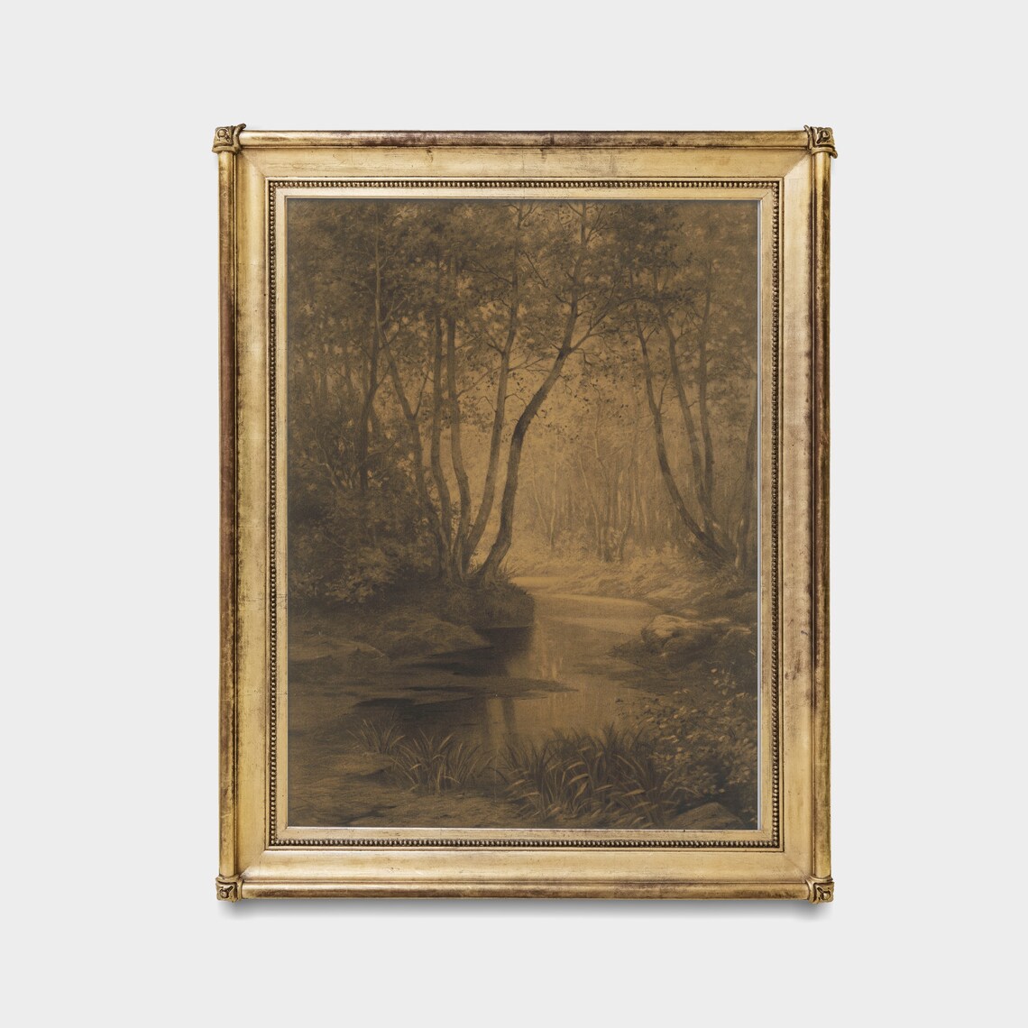 Landscape Sketch Vintage Rustic Country Art Print - Image 3
