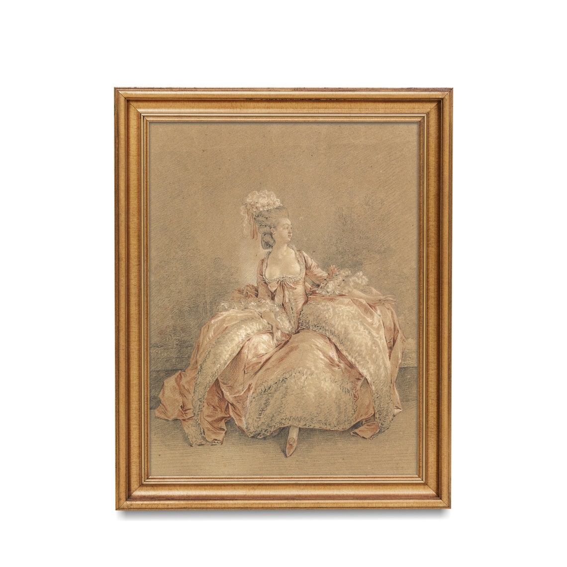 Vintage Portrait Painting Antique Woman Portrait Woman Dancing Print Instant Wall Art 19th Century Fine Art - Image 2