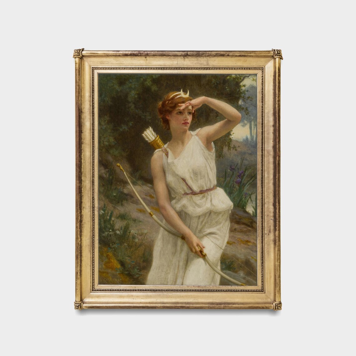 Diana the Huntress Bow and Arrow Guillaume Seignac Classic Poster - Image 5