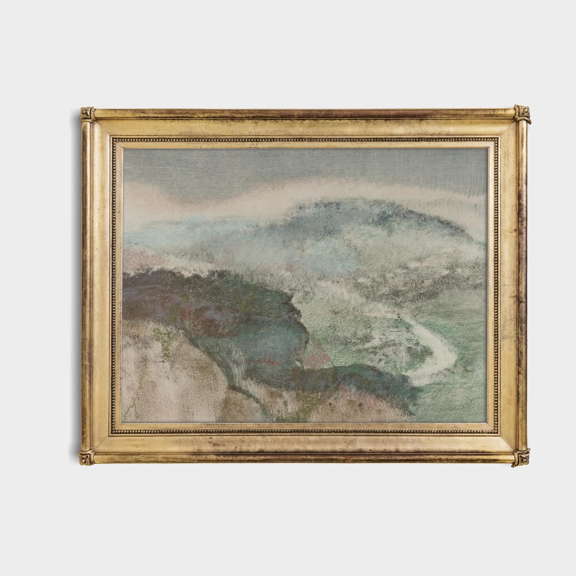 Soft Misty Abstract Landscape in Muted Sage and Grey Tones Poster - Image 4