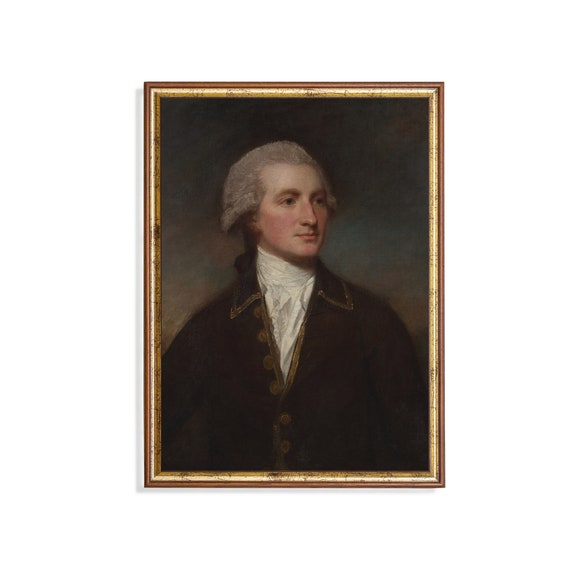 Printed And Shipped Vintage Portrait Painting Antique Gentleman Portrait Moody Rustic Print 19th Century Fine Art Physical Prints