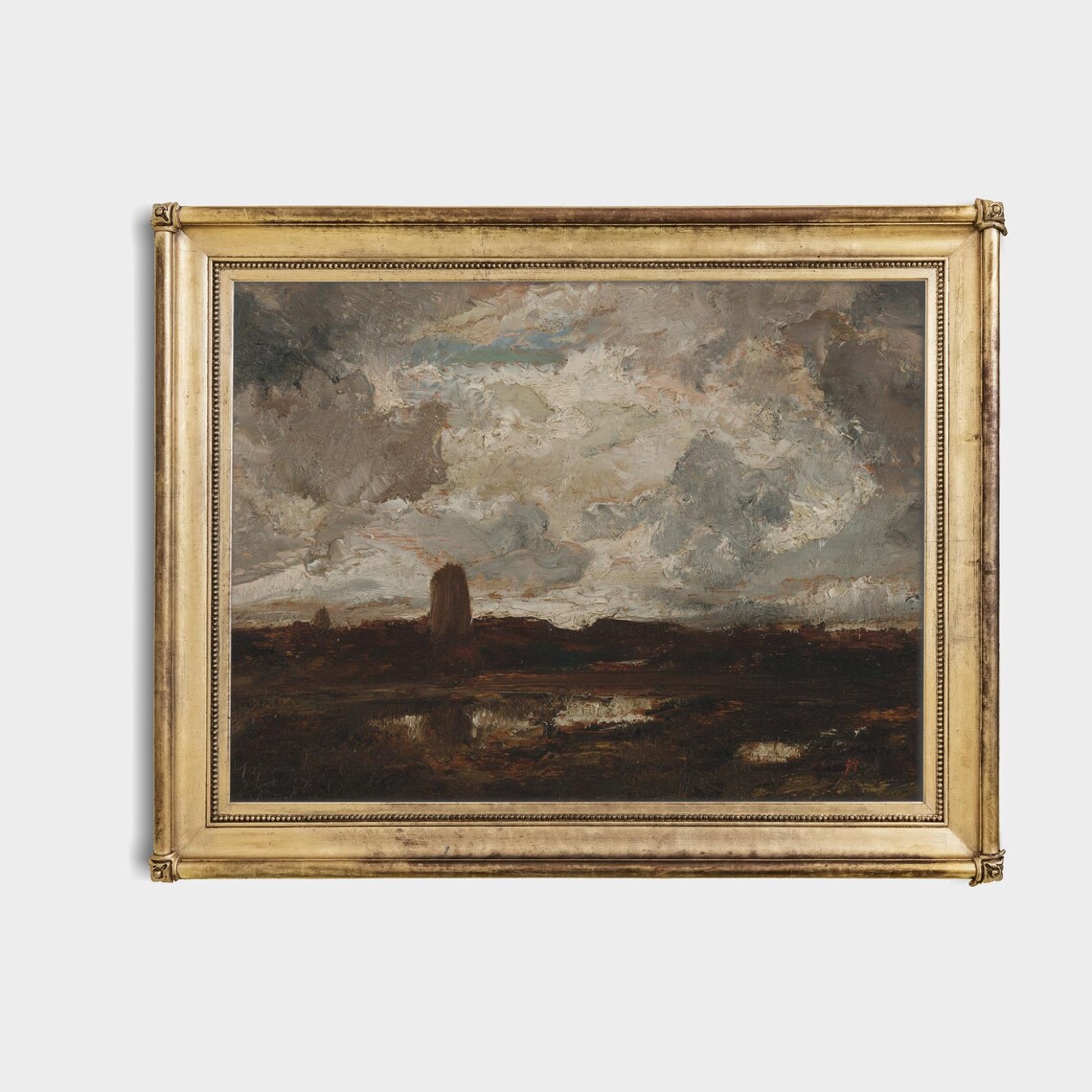 Dark Dramatic Moorland Under Stormy Sky Moody Landscape Poster - Image 4