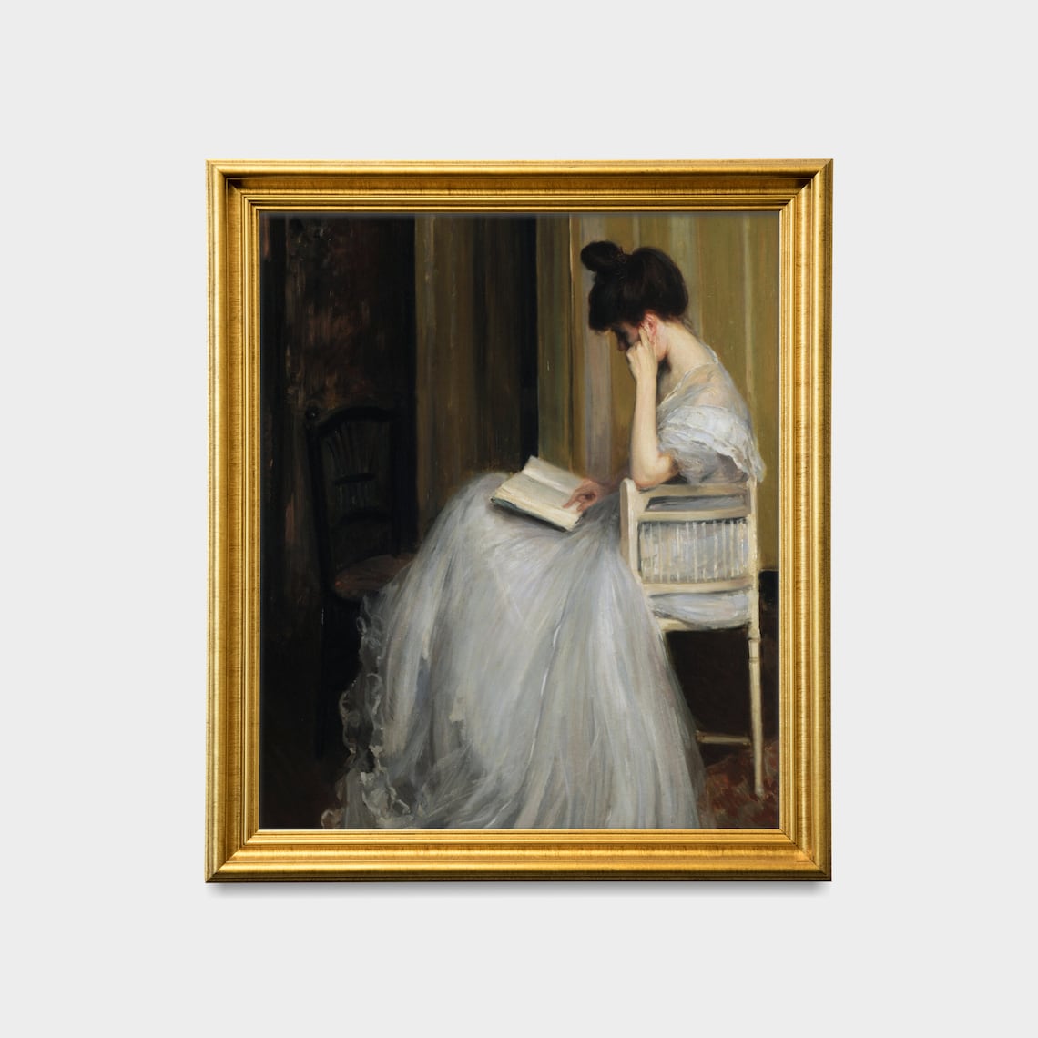 Woman Reading Book, Vintage Victorian Portrait Art Print - Image 2