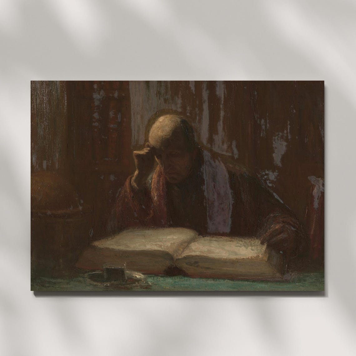 Study Print Dark Academia Wall Art Vintage Reading Painting Moody Library Decor Classic Scholar Artwork Intellectual Art Print - Image 5