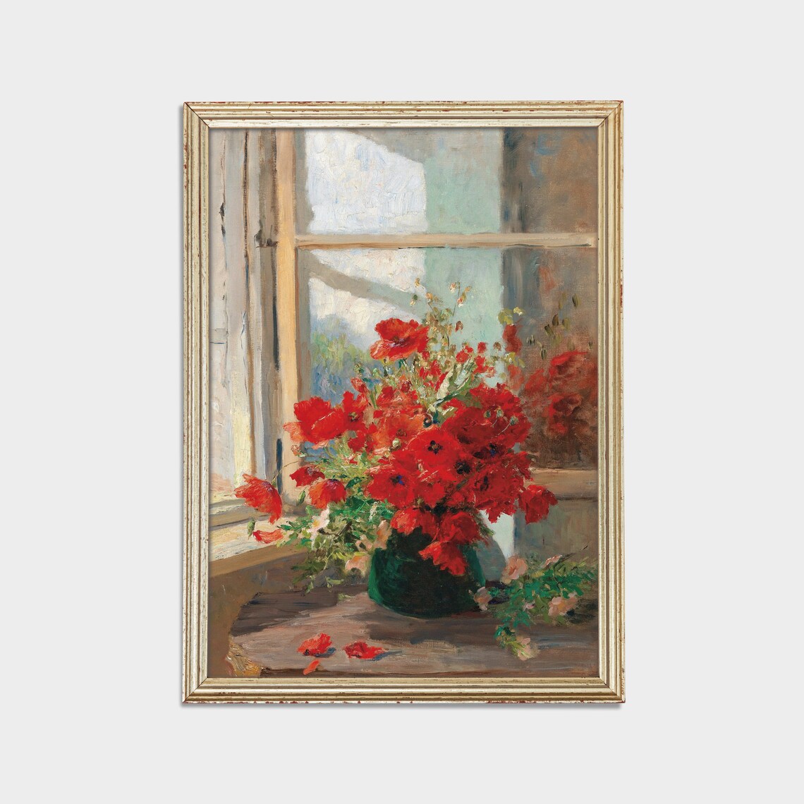 Vintage Still Life With Flowers, Rustic Art Print - Image 2