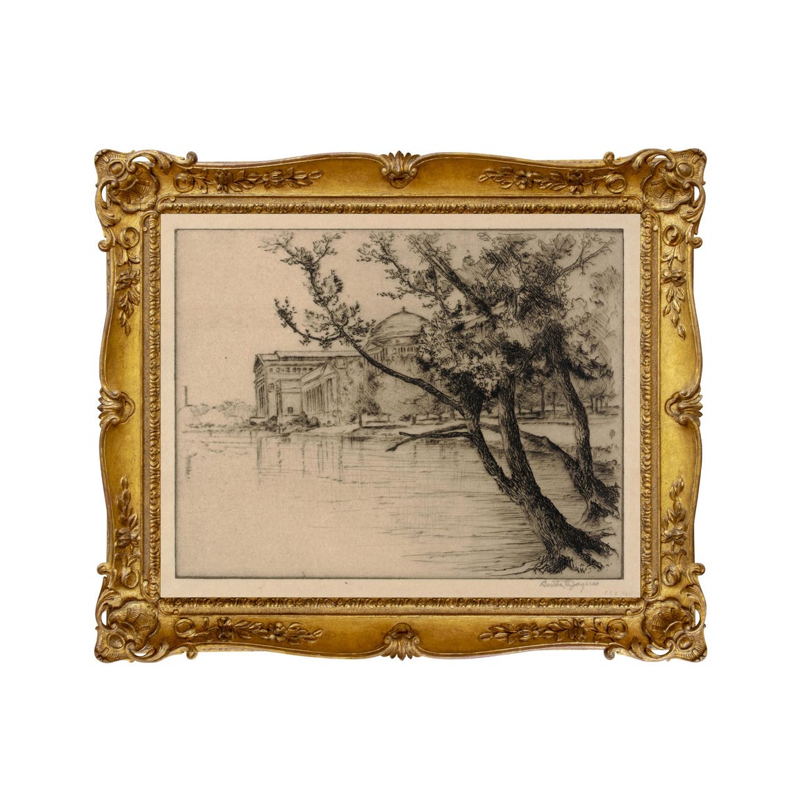 Riverside Museum Etching Vintage Architectural Sketch Poster - Image 5