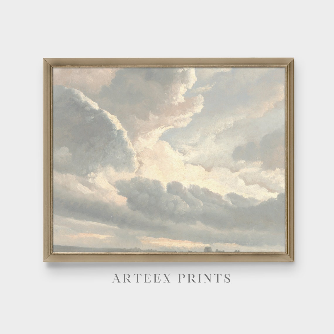 Dramatic Sunset Cloud Study Antique Sky Painting Fine Art Poster - Image 5