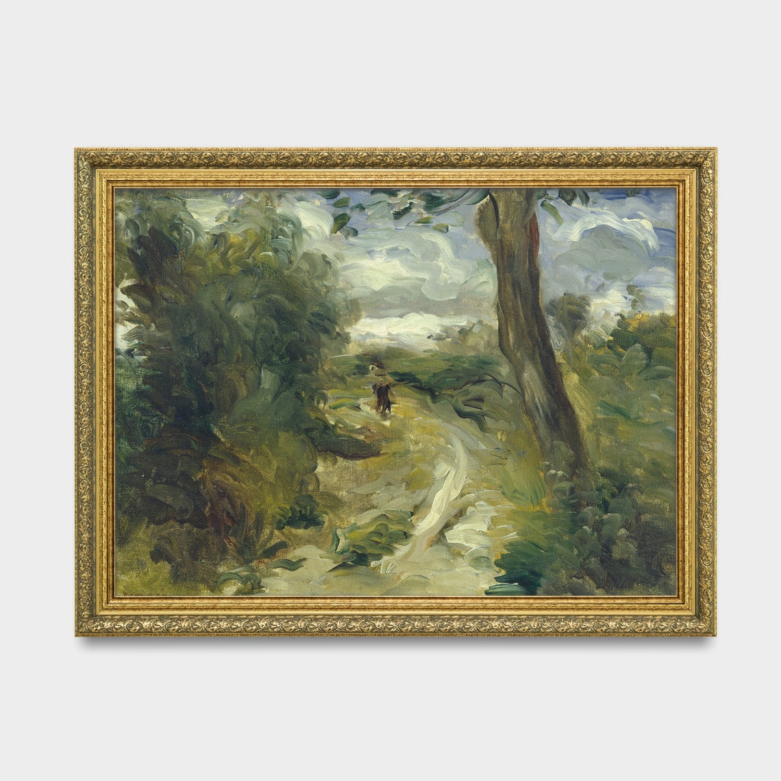 Sunlit Country Path Through Trees Impressionist Landscape Art Poster - Image 2