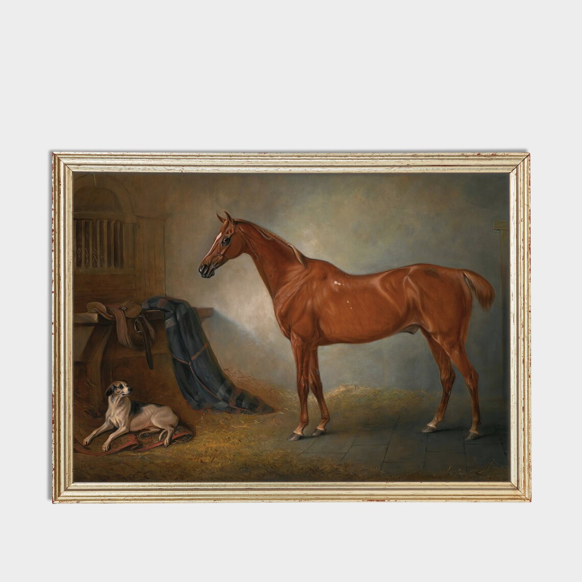 Vintage Horse and Dog Equestrian Art Print - Image 4