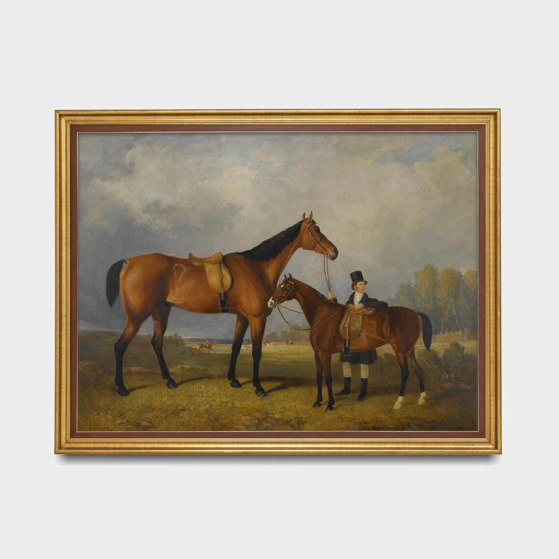 Horse Painting Rustic Moody Animal Art Print - Image 3