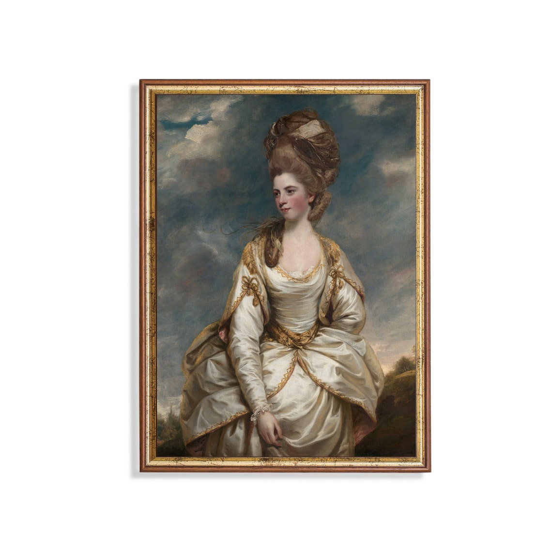 Printed And Shipped Vintage Portrait Painting Antique Oil Painting Print Victorian Print Woman Portrait Art Mailed Print