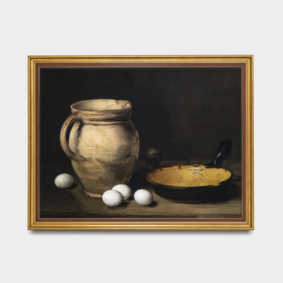 Printed And Shipped Vintage Still Life With Kitchen Antique Art Print Moody Rustic Art Farmhouse Kitchen Decor Physical Print - Image 3