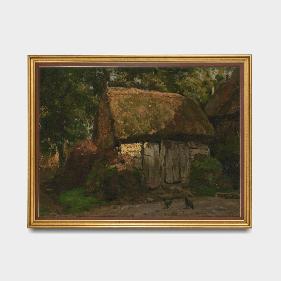 Printed And Shipped Vintage Landscape Painting Summer Landscape Print Oil Painting Antique Moody European Print - Image 5