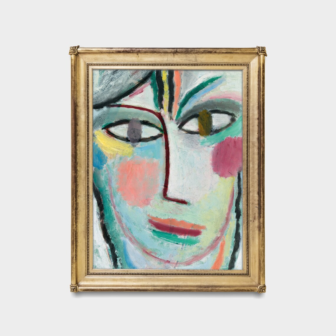 Colorful Fauvist Woman Face Abstract Portrait Painting Poster - Image 5