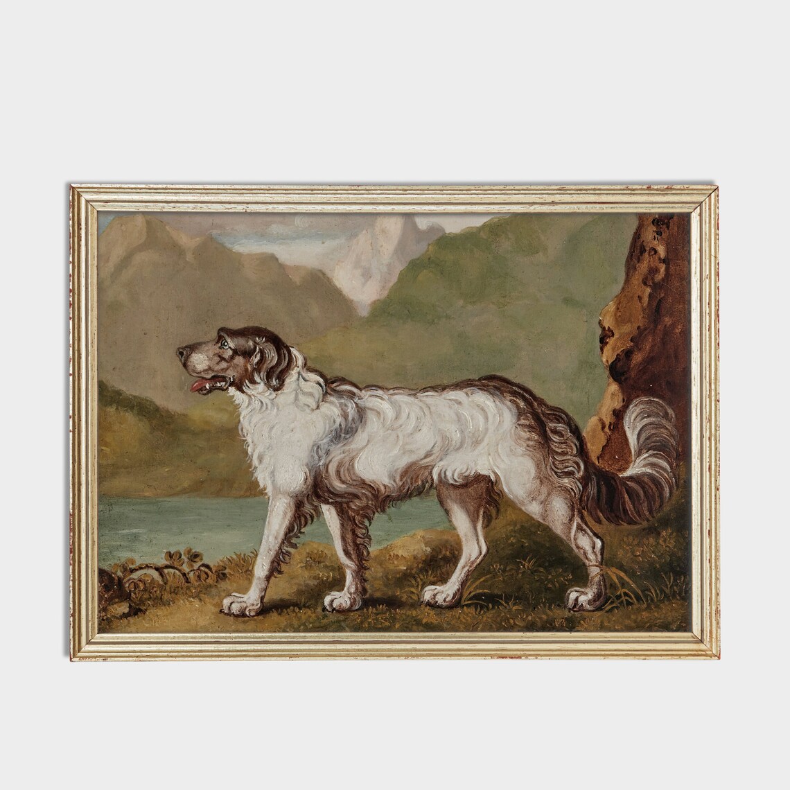 Spaniel Dog Standing by a Lakeside Tree Vintage Hunting Scene Poster - Image 4
