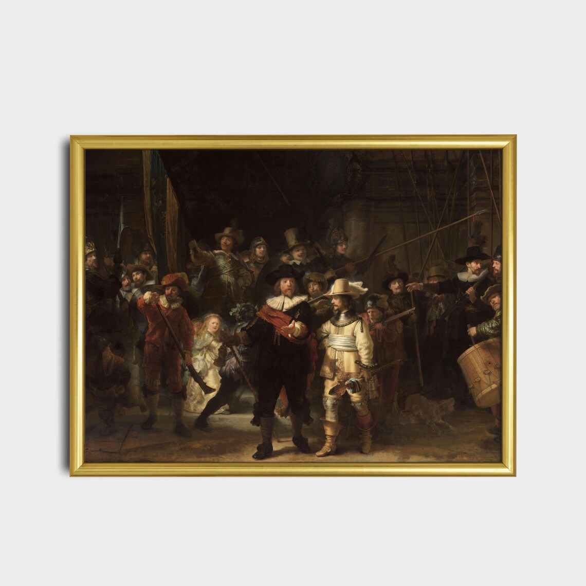 Rembrandt The Night Watch 1642 Dutch Golden Age Masterpiece Poster - Image 2