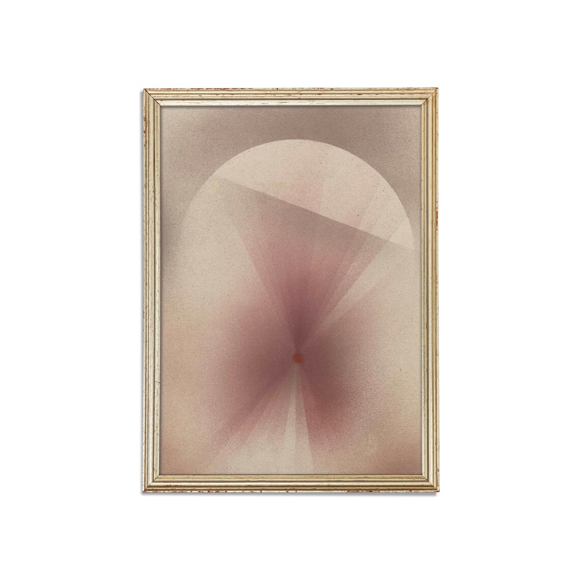 Radiating Arch Abstract Art Neutral Pink Vintage Style Poster - Image 3