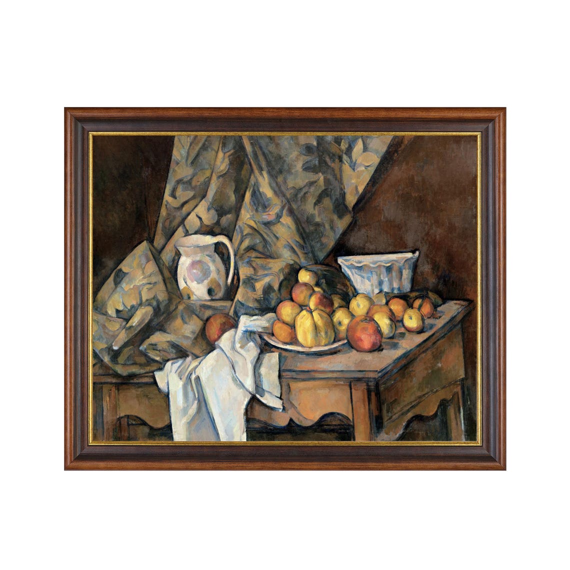 Still Life Apples and Pitcher Table Post Impressionist Style Poster - Image 4