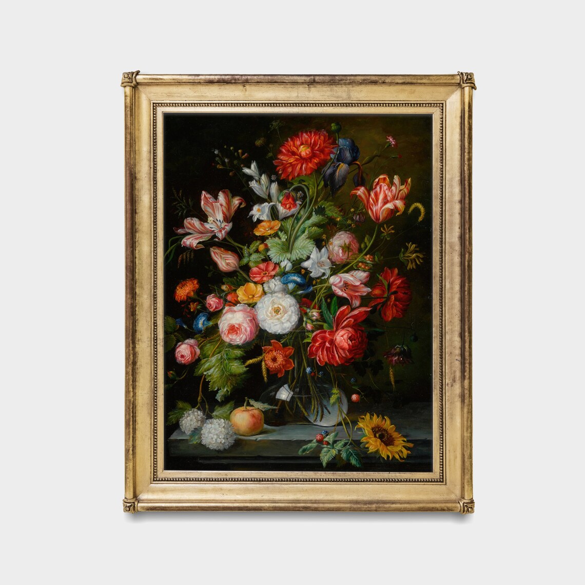 Lush Dutch Floral Bouquet Still Life Vintage Flower Painting Poster - Image 4