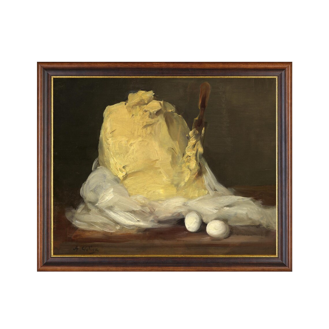 Manet Mound Of Butter Still Life With Eggs Impressionist Oil Poster - Image 4