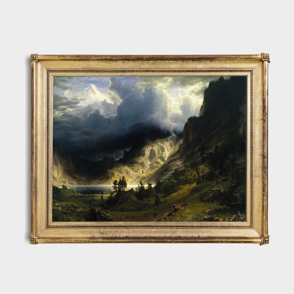 Vintage Rustic Mountain Landscape Farmhouse Art Print - Image 2