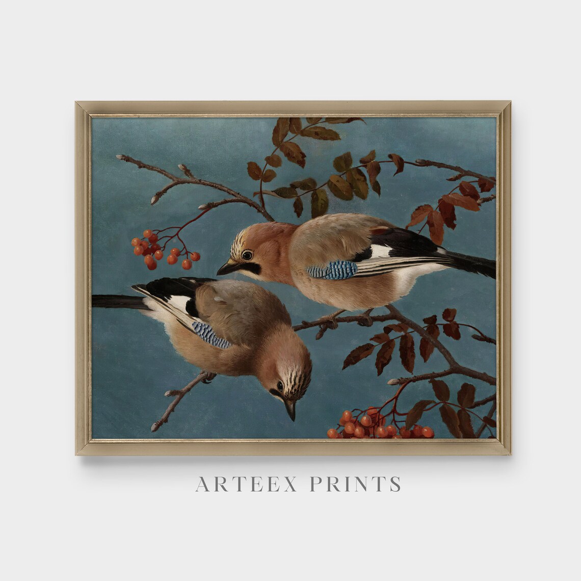 Vintage Birds Painting, Antique Farmhouse Art Print - Image 3