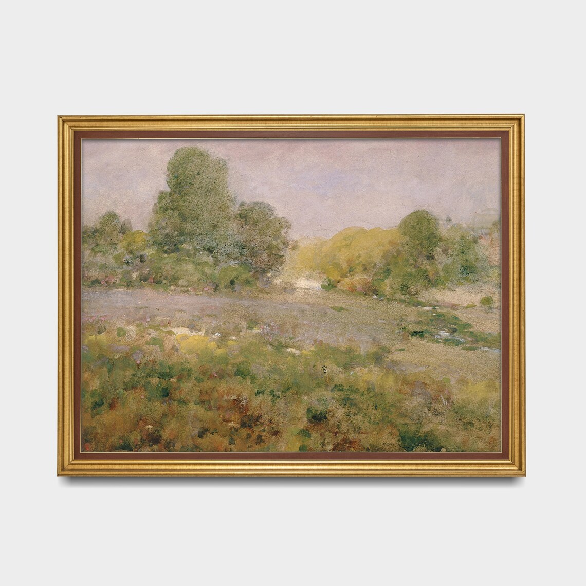 Vintage Landscape Painting, Antique Farmhouse Art - Image 4