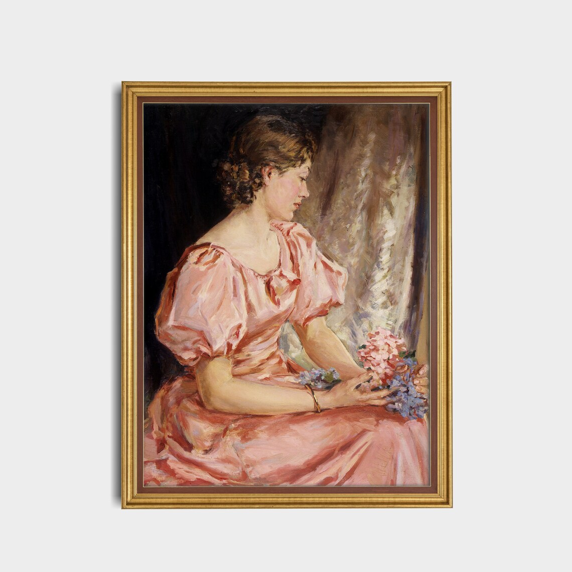 Victorian Woman Portrait, Antique Fine Art Print - Image 3