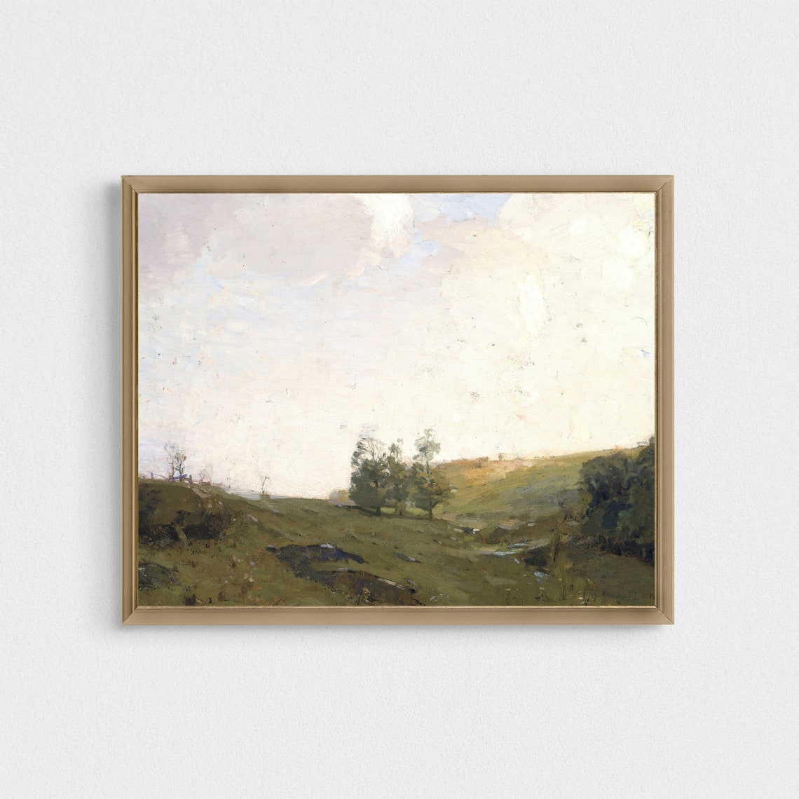 Green River Valley Meadows Soft Impressionist Landscape Poster - Image 4
