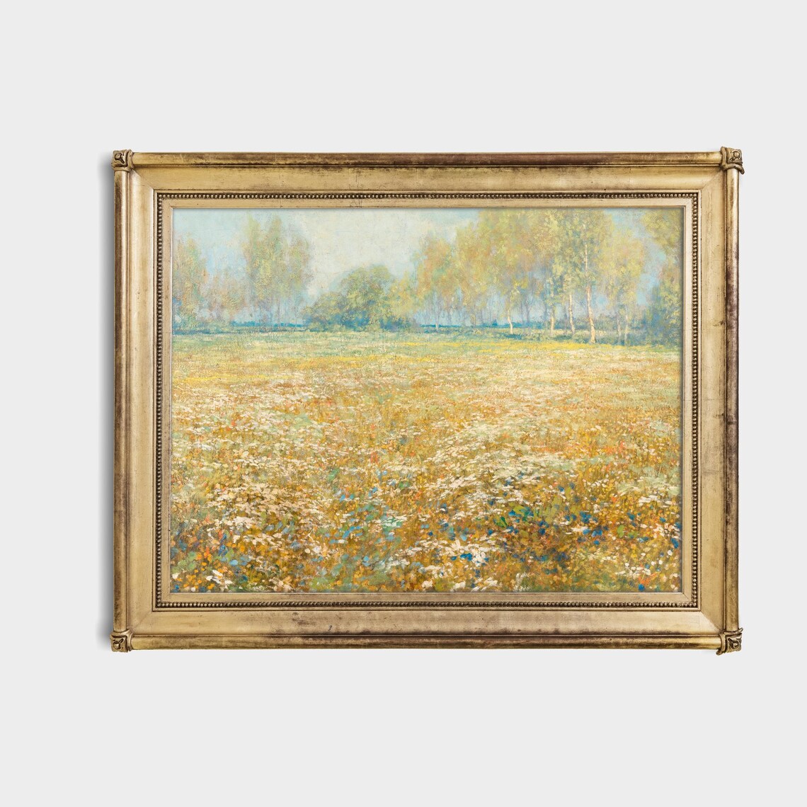 Spring Meadow Wildflowers Impressionist Vintage Landscape Poster - Image 4
