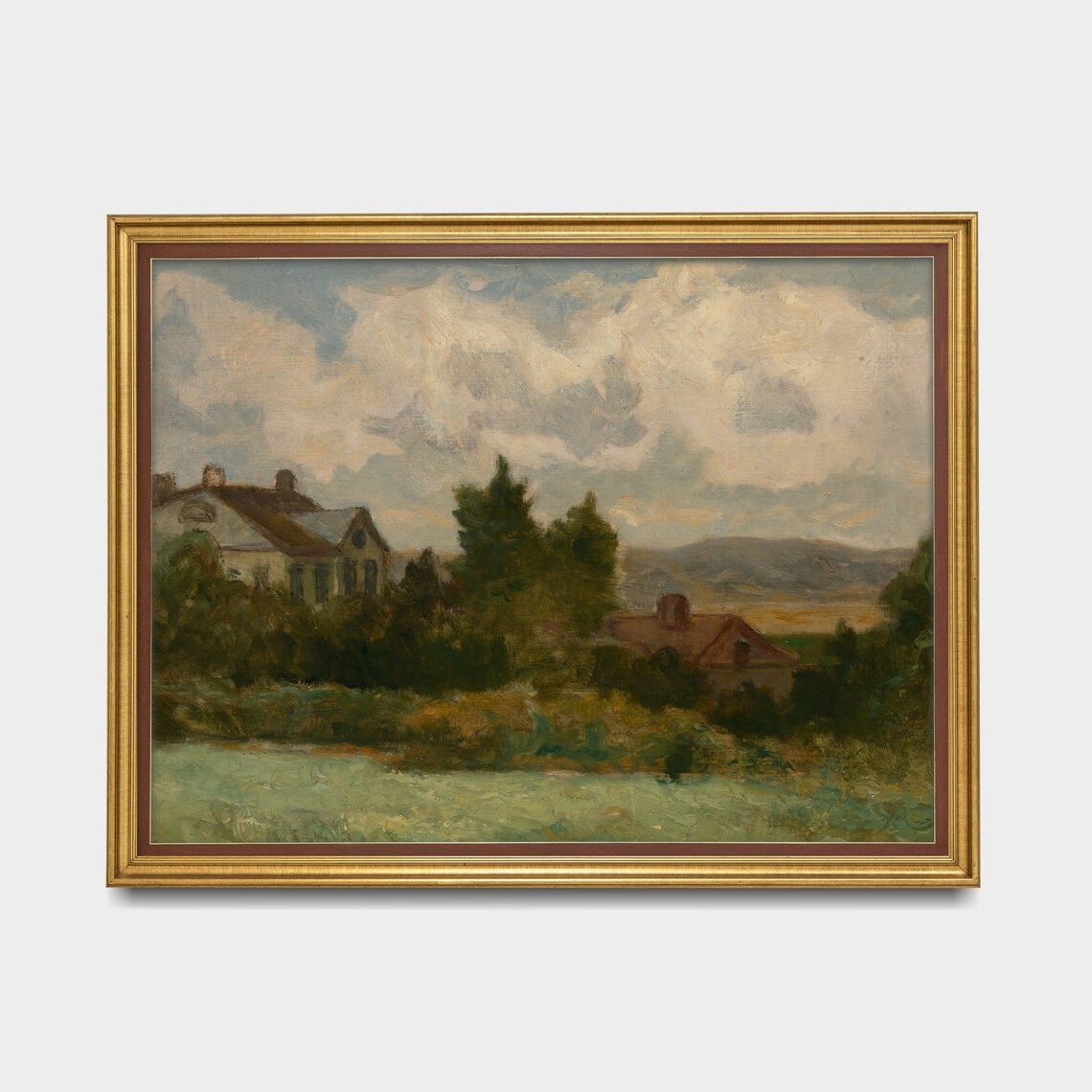 Moody Country Scenery Landscape Art Print, Vintage - Image 5