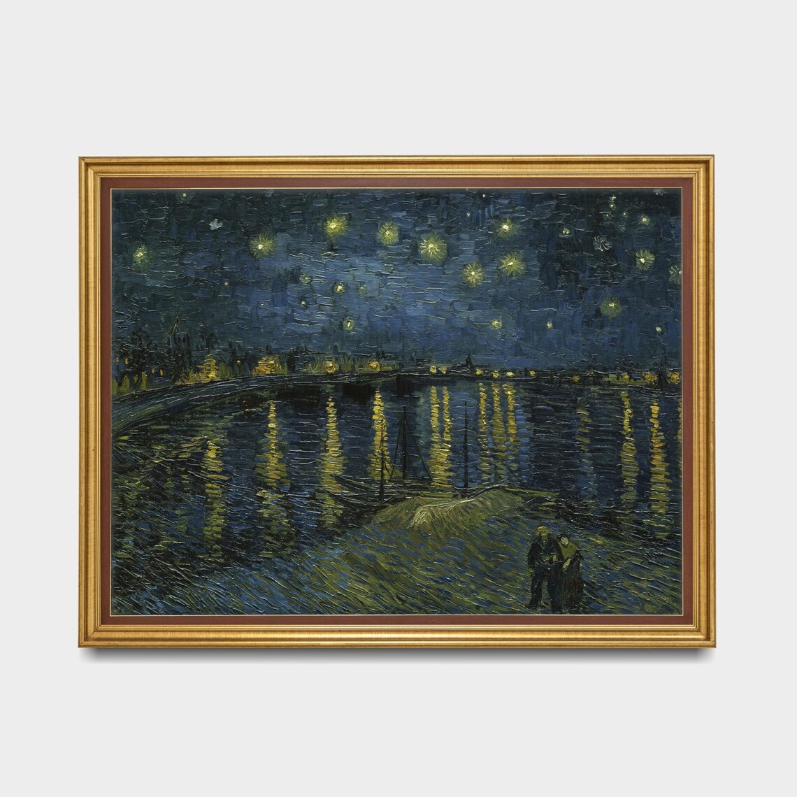 Van Gogh Starry Night Over the Rhone River Classic Art Poster - Image 5