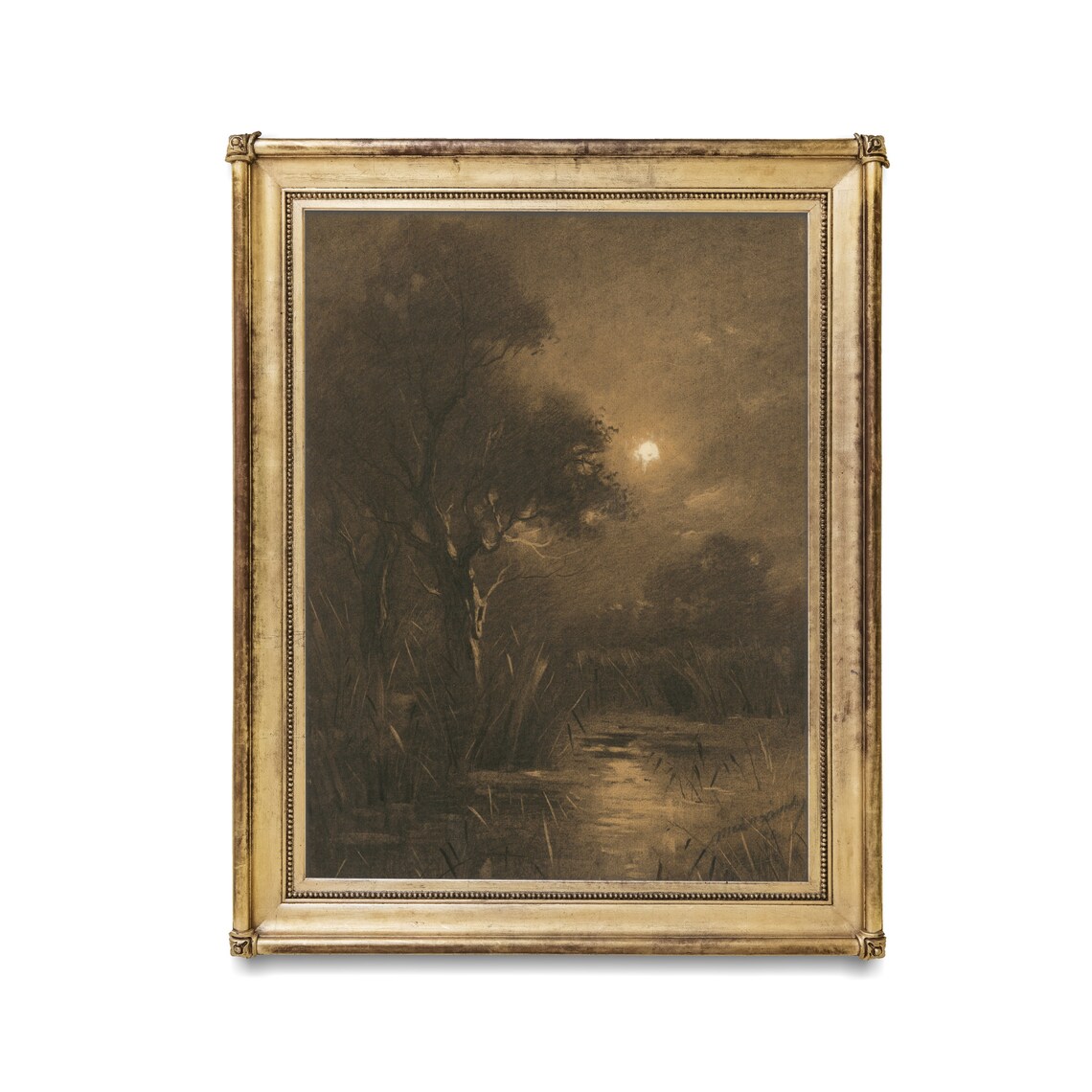 Vintage Landscape Painting, Rustic Nature Art Print - Image 2