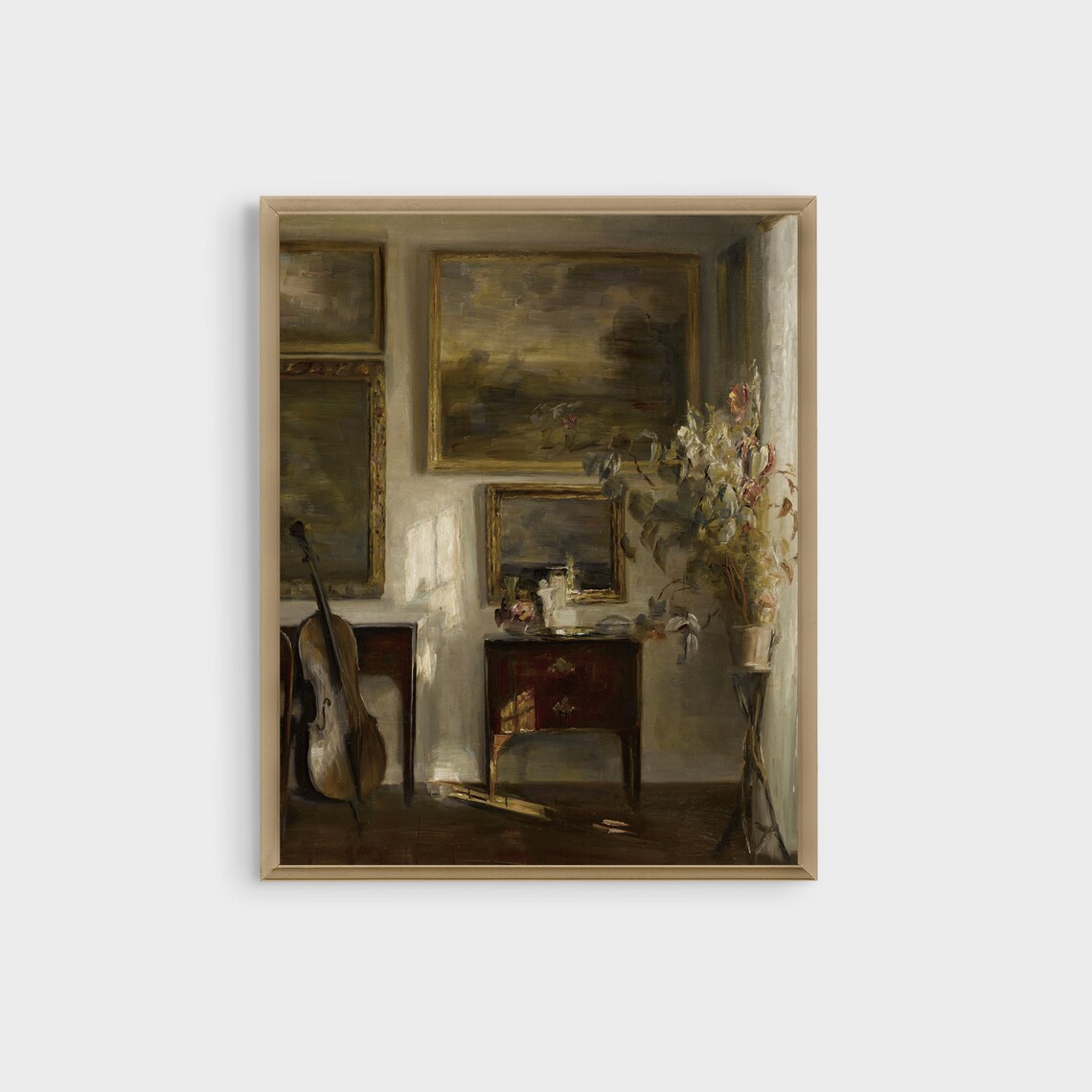 Vintage Still Life Painting, Danish Interior Art Print