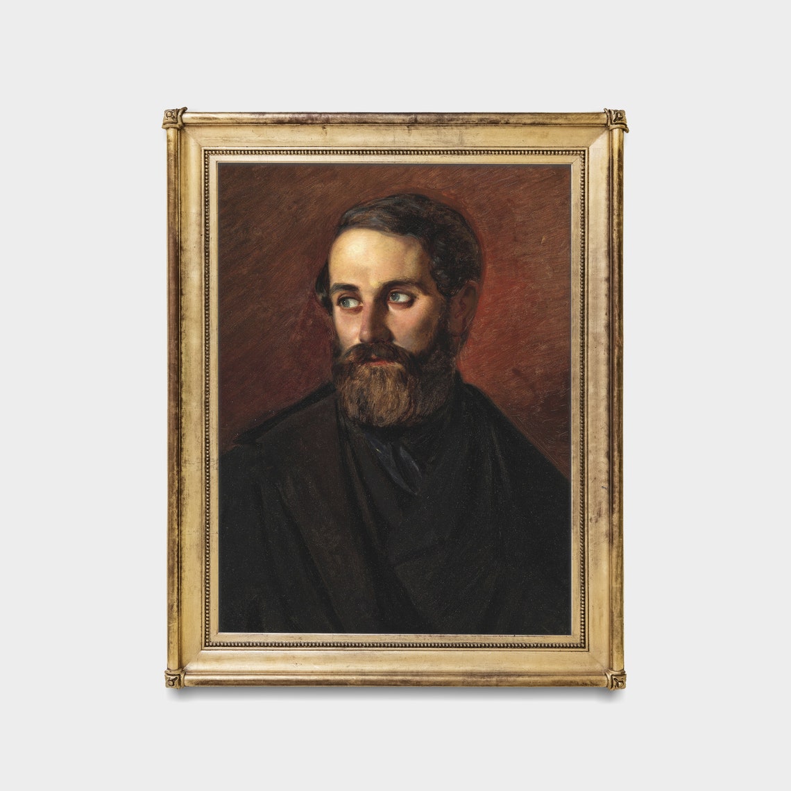 Bearded Distinguished Gentleman in a Dark Coat Antique Portrait Poster - Image 5