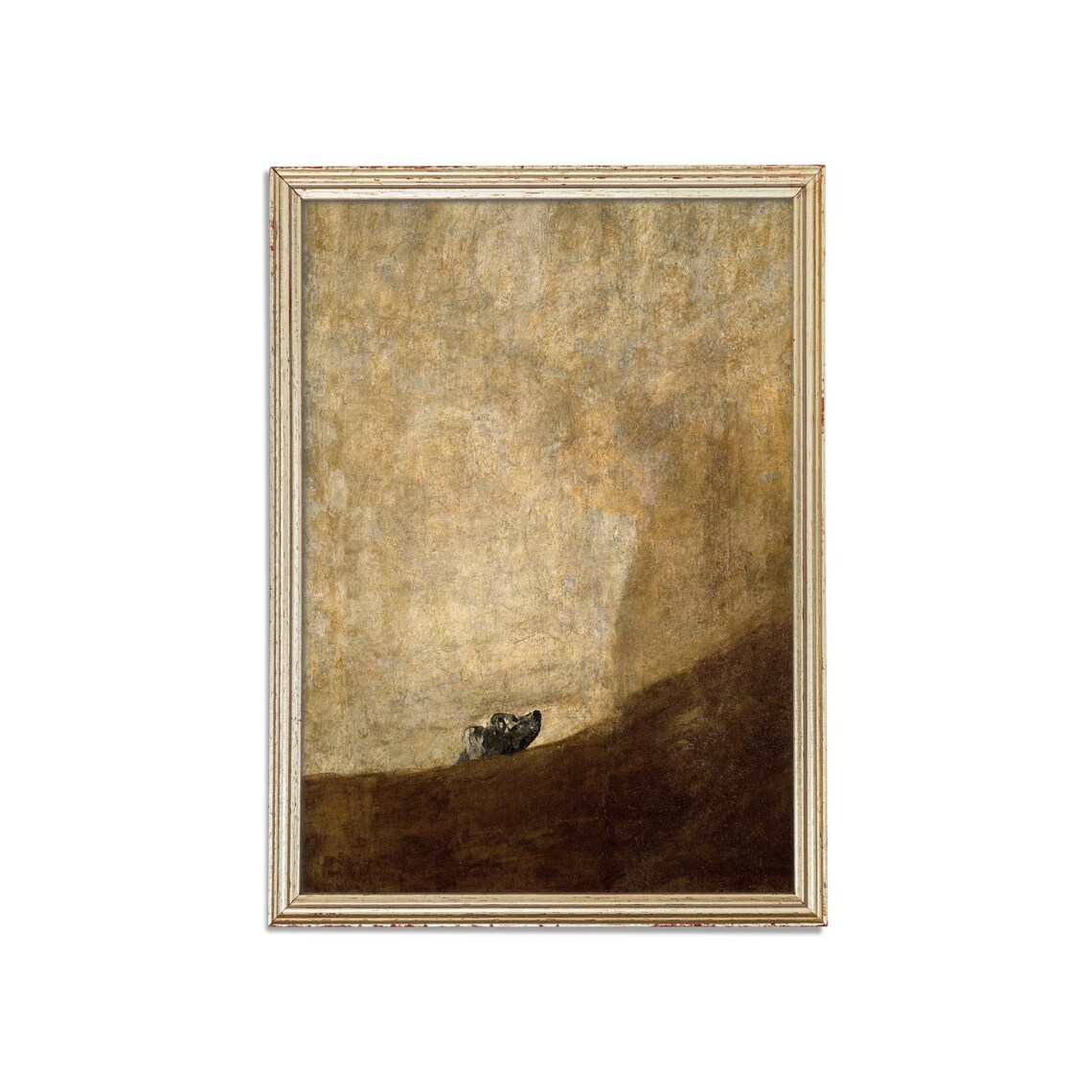 Goya The Dog Antique Animal Painting Reproduction Fine Art Poster - Image 3