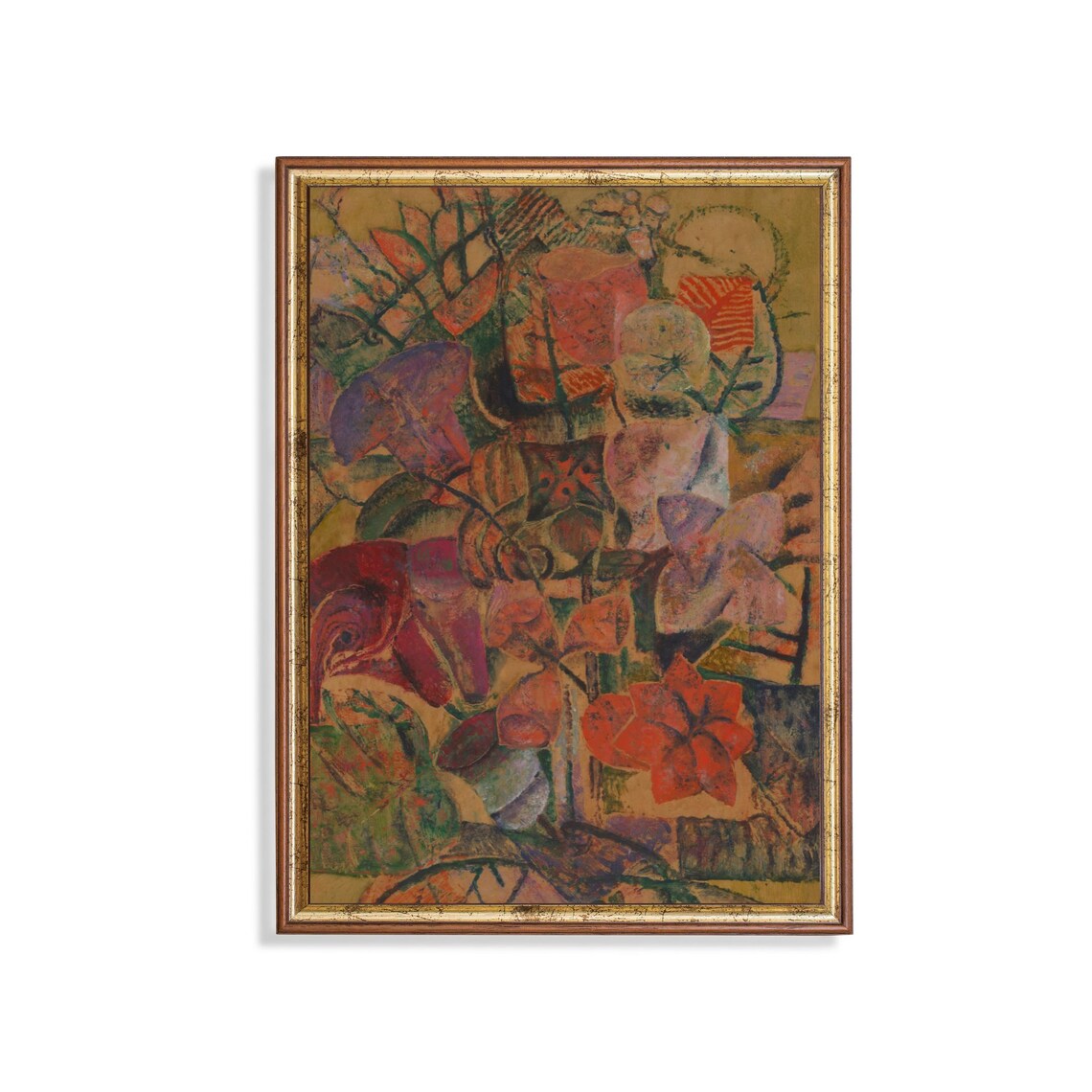 Vintage Abstract Floral Bouquet Pattern Art Print - Image 5
