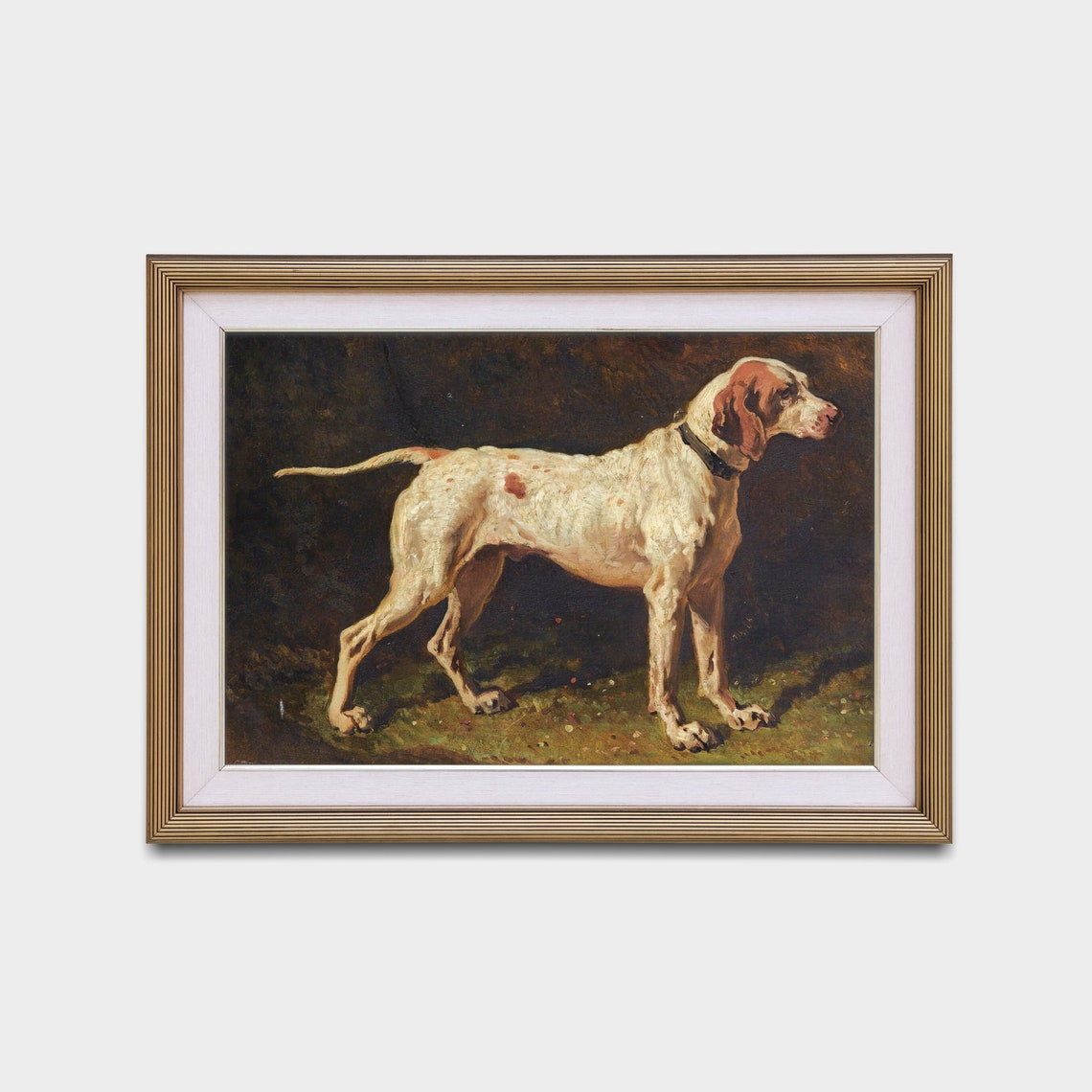English Pointer Dog Standing Alert Vintage Sporting Portrait Poster - Image 2