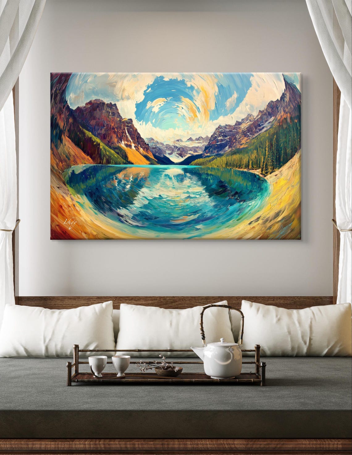 Banff National Park Turquoise Lake Rocky Mountain View Poster - Image 7