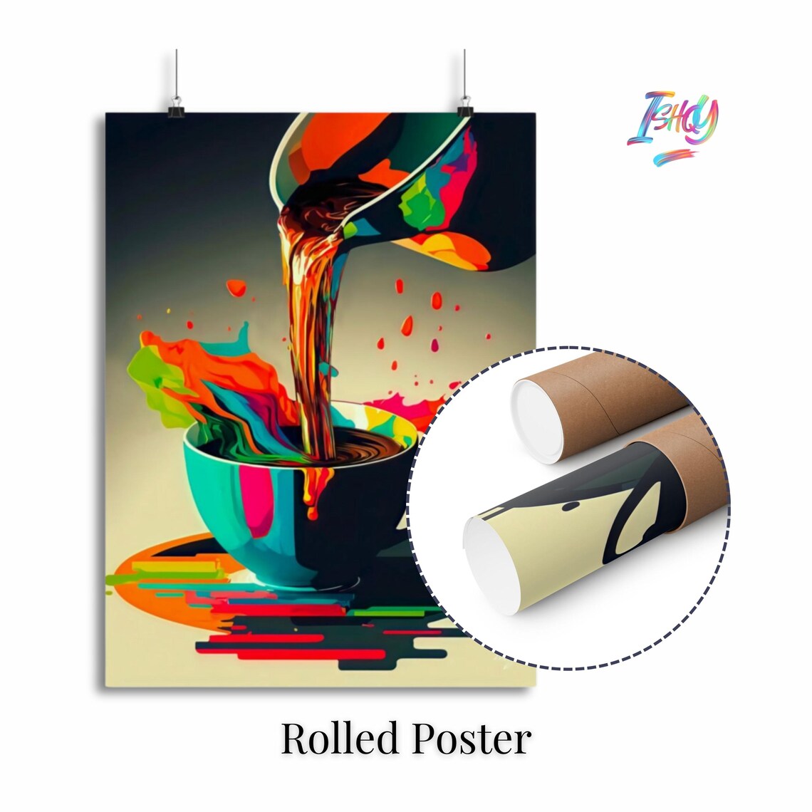 Coffee Pop Art Print, Minimalist Coffee Cup - Image 2