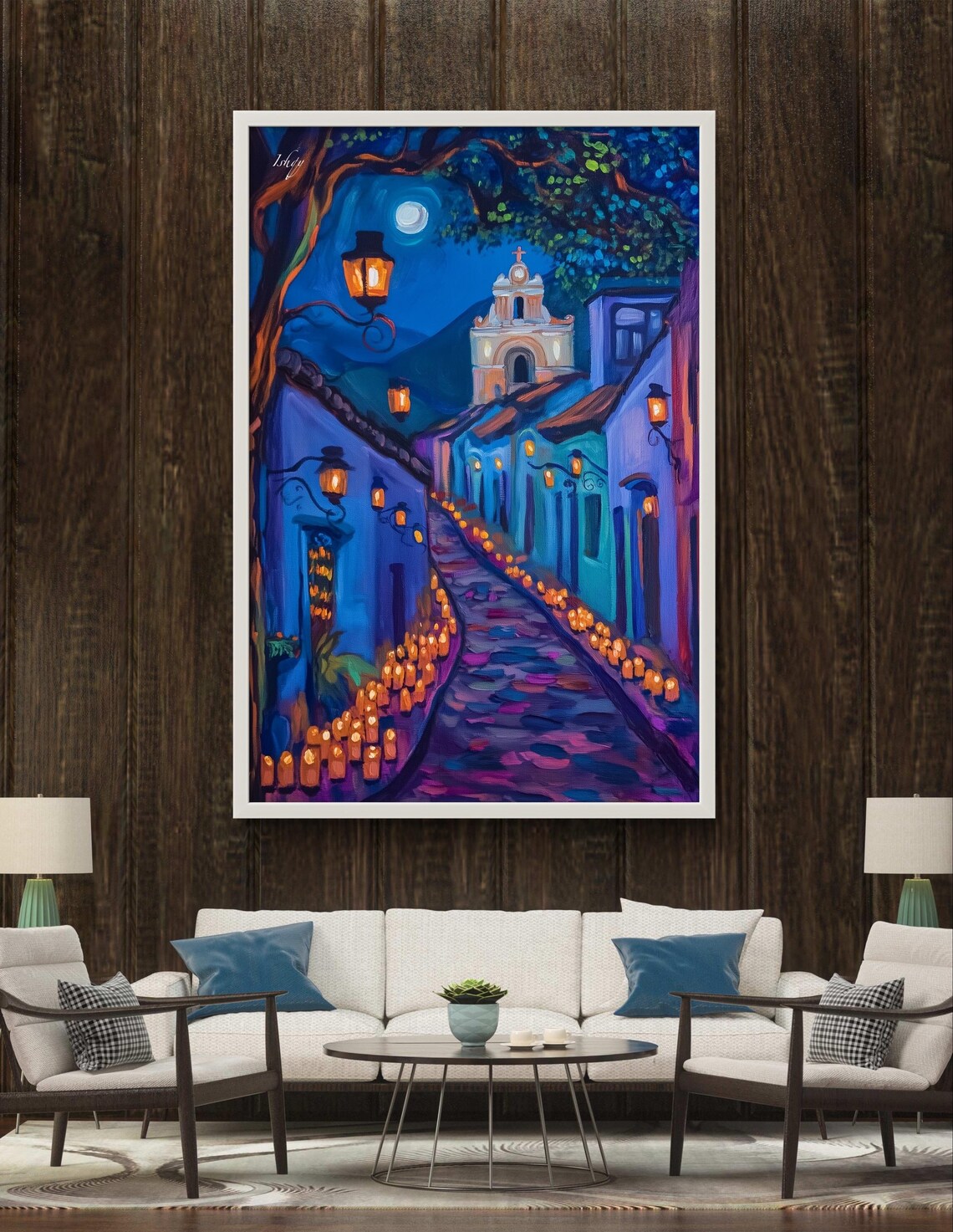 Day of the Dead Night Oaxaca Candlelit Street Festival Poster - Image 3