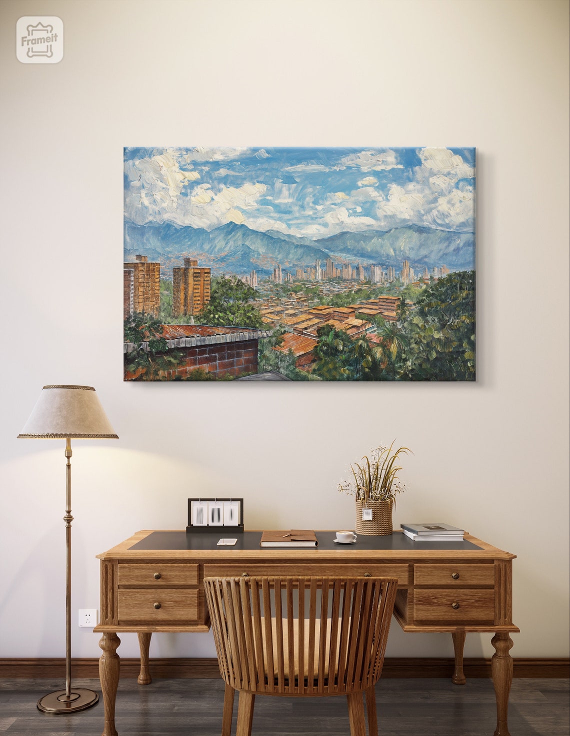 Medellin Colombia Skyline with Andes Mountains Cityscape Poster - Image 3