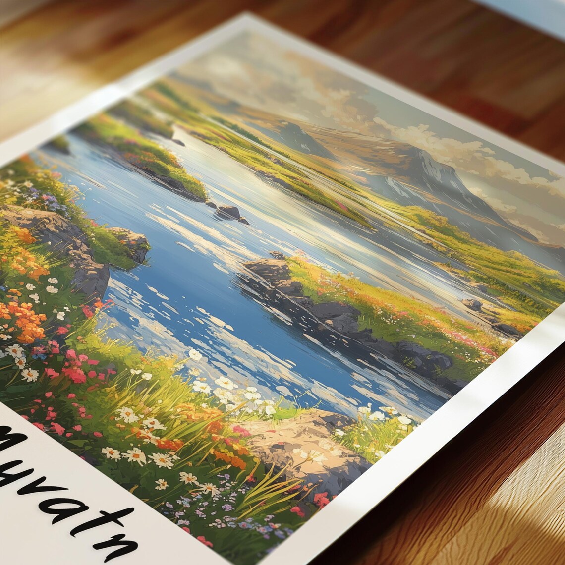 Lake Myvatn Iceland - Minimalist Travel Poster - Image 2