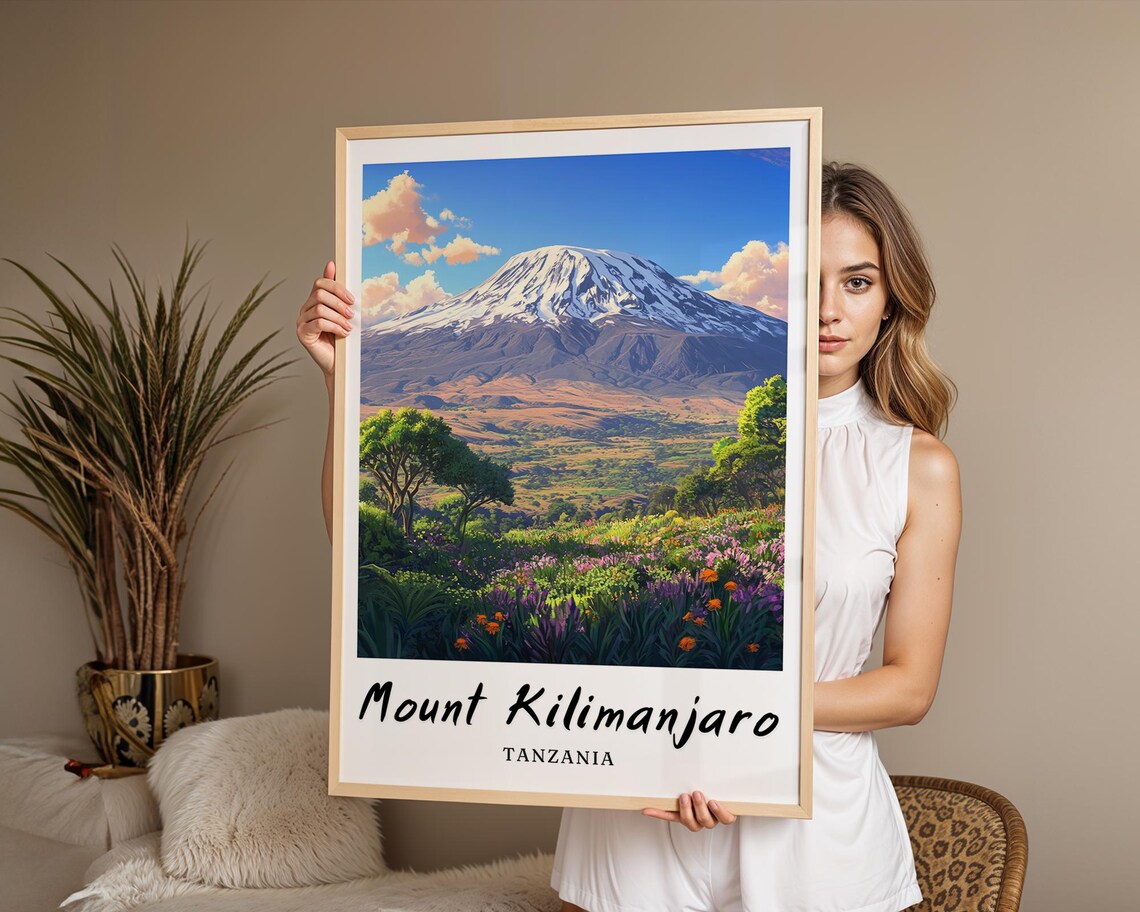 Mount Kilimanjaro Tanzania Travel Poster - Image 2