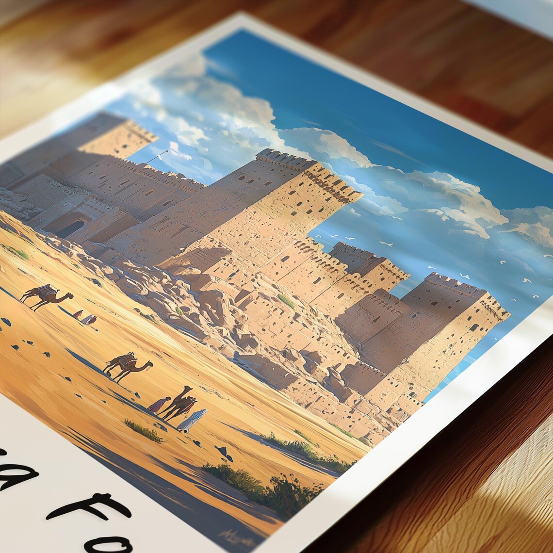 Al Zubara Fort Travel Poster, Qatar Wedding Gift - Image 2