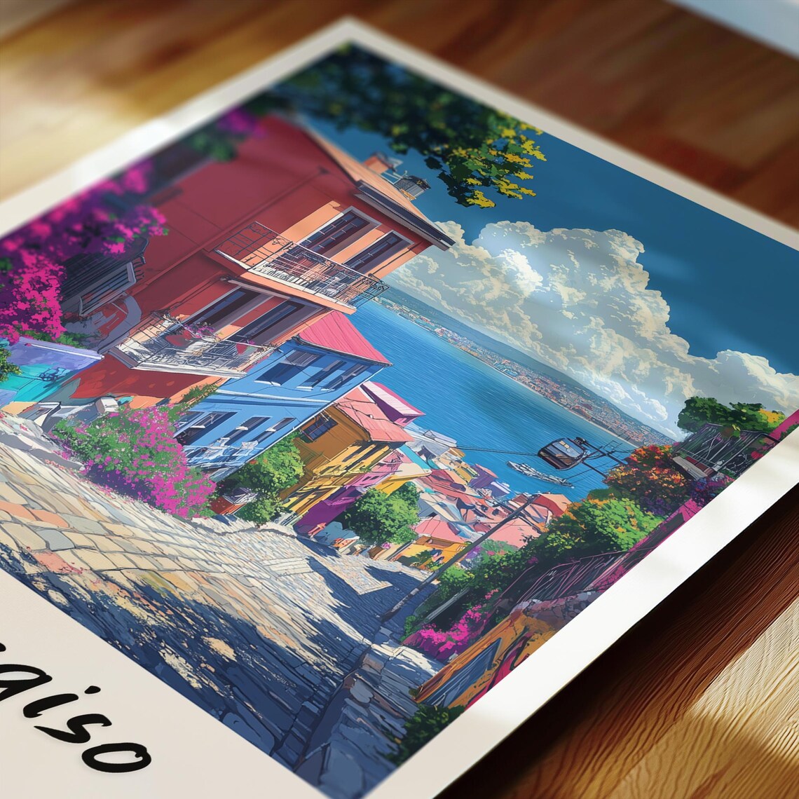 Valparaiso Travel Poster, Chile Wedding Gift - Image 2